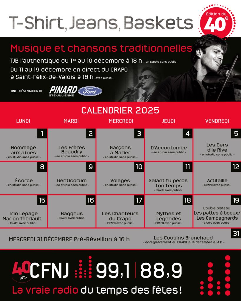 T-Shirt, Jeans, Baskets, &eacute;dition du 40e, avec Mythes et L&eacute;gendes.