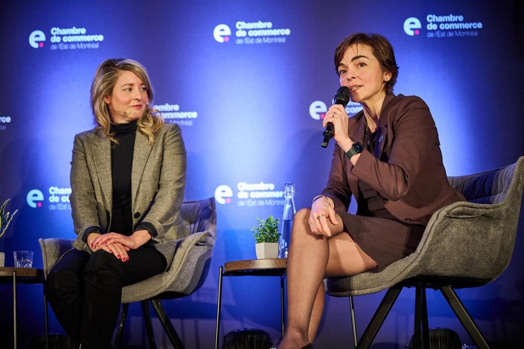 Christine Fr&eacute;chette v&eacute;rifie ses appuis