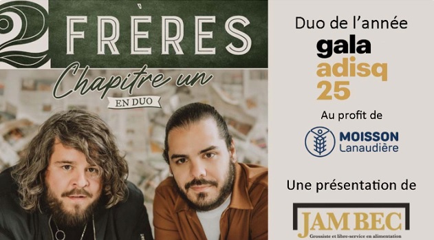 2Fr&egrave;res sera en spectacle au Ch&acirc;teau Joliette le vendredi 20 f&eacute;vrier &agrave; 20 h au profits de Moisson Lanaudi&egrave;re. On en parle avec &Eacute;rik Caouette et Jean-Hugues Par&eacute;, organisateur. ⬇