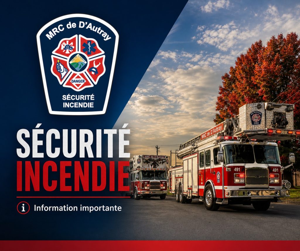 Modification du service de s&eacute;curit&eacute; incendie dans la MRC d&rsquo;Autray